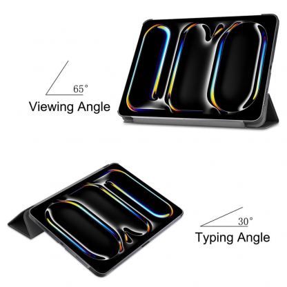 Techsuit FoldPro Leather Case - кожен кейс и поставка за iPad Pro 13 (2024) (черен) 6