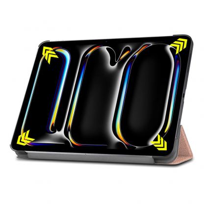 Techsuit FoldPro Leather Case - кожен кейс и поставка за iPad Pro 13 (2024) (розово злато) 4