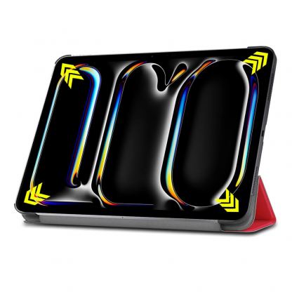 Techsuit FoldPro Leather Case - кожен кейс и поставка за iPad Pro 13 (2024) (червен) 3