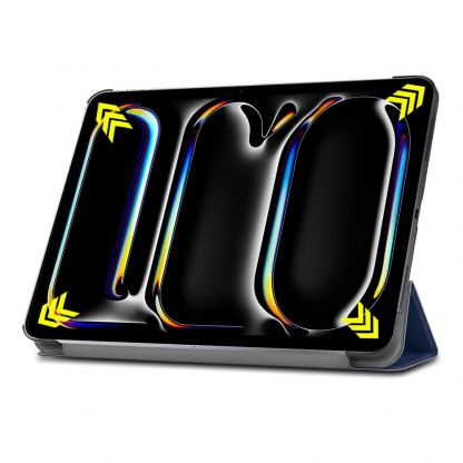 Techsuit FoldPro Leather Case - кожен кейс и поставка за iPad Pro 13 (2024) (син) 5