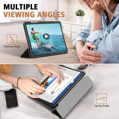 Techsuit FoldPro Leather Case - кожен кейс и поставка за iPad Air 13 (2024) (червен) 6