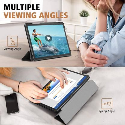 Techsuit FoldPro Leather Case - кожен кейс и поставка за iPad Air 11 (2024) (син) 8