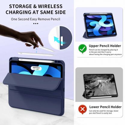 Techsuit Flex Trifold Case - термополиуретанов (TPU) кейс и поставка за iPad Air 11 (2024) (черен) 5