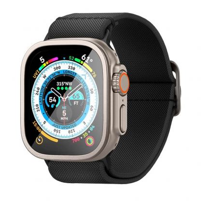 Spigen Glass GLAS.tR Slim Pro Tempered Galss - калено стъклено защитно покритие с алуминиева рамка за Apple Watch Ultra 49мм (титан-прозрачен) 3
