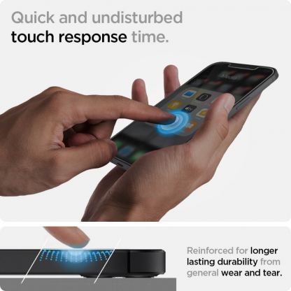 Spigen Glas.tR EZ Fit Tempered Glass 2 Pack - 2 броя стъклени защитни покрития за дисплея на iPhone 12 mini (прозрачен) 4