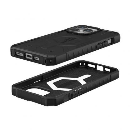 Urban Armor Gear Pathfinder MagSafe Case - удароустойчив хибриден кейс за iPhone 15 Pro Max (черен) 2