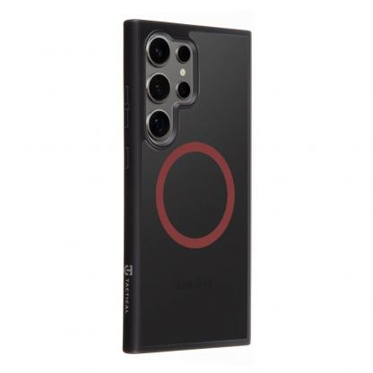 Tactical MagForce Hyperstealth 2.0 Cover - хибриден удароустойчив кейс с MagSafe за Samsung Galaxy S24 Ultra (черен-червен) 2