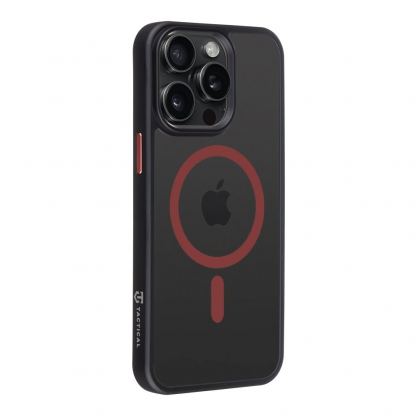 Tactical MagForce Hyperstealth 2.0 Cover - хибриден удароустойчив кейс с MagSafe за iPhone 15 Pro Max (черен-червен) 2