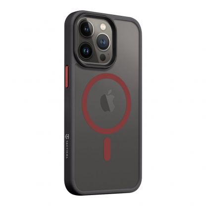 Tactical MagForce Hyperstealth 2.0 Cover - хибриден удароустойчив кейс с MagSafe за iPhone 13 Pro (черен-червен) 2