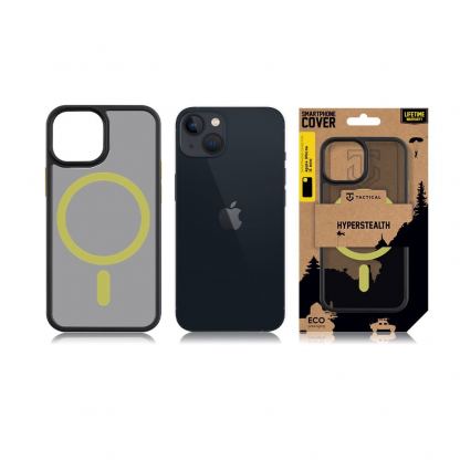 Tactical MagForce Hyperstealth 2.0 Cover - хибриден удароустойчив кейс с MagSafe за iPhone 13 mini (черен-жълт) 3