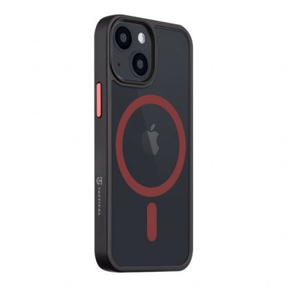 Tactical MagForce Hyperstealth 2.0 Cover - хибриден удароустойчив кейс с MagSafe за iPhone 13 mini (черен-червен) 2