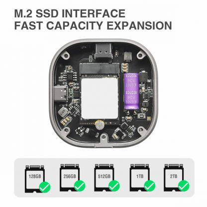 4smarts Magnetic M.2 SSD Enclosure and Kickstand with MagSafe - кутия за външна памет M.2 SSD за устройства с MagSafe и USB-C порт (сив)  6