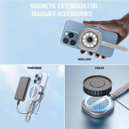 4smarts Magnetic M.2 SSD Enclosure and Kickstand with MagSafe - кутия за външна памет M.2 SSD за устройства с MagSafe и USB-C порт (сив)  8