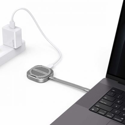 4smarts Magnetic M.2 SSD Enclosure and Kickstand with MagSafe - кутия за външна памет M.2 SSD за устройства с MagSafe и USB-C порт (сив)  9