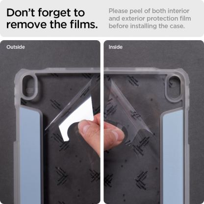 Spigen Ultra Hybrid Pro Case - удароустойчив хибриден кейс от най-висок клас за iPad Air 11 (2024), iPad Air 5 (2022), iPad Air 4 (2020) (лилав) 15