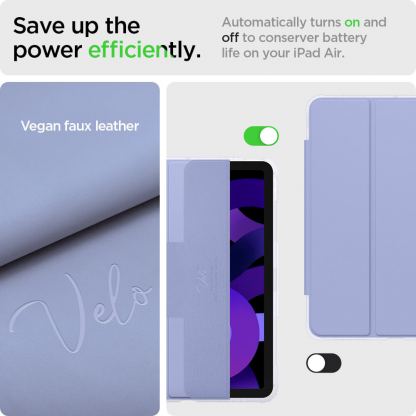 Spigen Ultra Hybrid Pro Case - удароустойчив хибриден кейс от най-висок клас за iPad Air 11 (2024), iPad Air 5 (2022), iPad Air 4 (2020) (лилав) 20