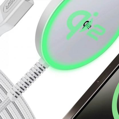ESR HaloLock QI2 USB-C Magnetic Wireless Qi Charger 15W - поставка (пад) за безжично зареждане за iPhone с Magsafe (сребрист) 3