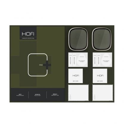 Hofi Glass Ring Screen Protector Set - 2 броя калено стъклено защитно покритие с алуминиева рамка за Apple Watch Ultra 49мм (титан-прозрачен) 3