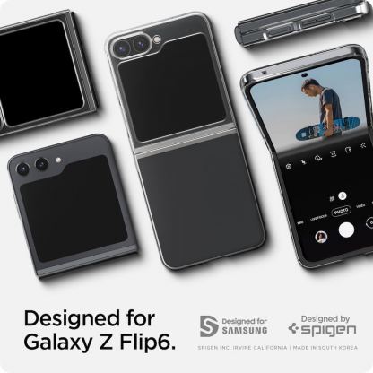 Spigen AirSkin Case - качествен поликарбонатов кейс за Samsung Galaxy Z Flip6 (прозрачен) 14