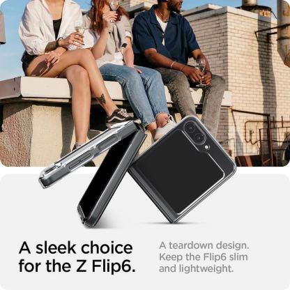 Spigen AirSkin Case - качествен поликарбонатов кейс за Samsung Galaxy Z Flip6 (прозрачен) 15