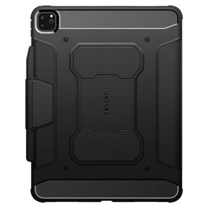 Spigen Rugged Armor Pro Case - хибриден удароустойчив кейс с поставка за iPad Pro 13 (2024) (черен) 2