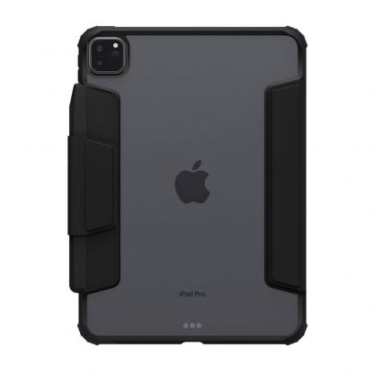 Spigen Air Skin Pro Hybrid Case - полиуретанов калъф с отделящ се кейс и поставка за iPad Pro 11 (2024) (черен-прозрачен) 2