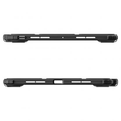 Spigen Air Skin Pro Hybrid Case - полиуретанов калъф с отделящ се кейс и поставка за iPad Pro 11 (2024) (черен-прозрачен) 4