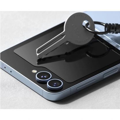 Ringke ID Glass - стъклено защитно покритие за задният дисплей на Samsung Galaxy Z Flip6 (2 броя) (прозрачен) 5