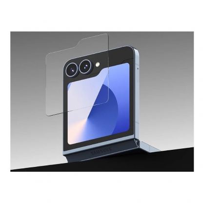 Ringke ID Glass - стъклено защитно покритие за задният дисплей на Samsung Galaxy Z Flip6 (2 броя) (прозрачен) 6