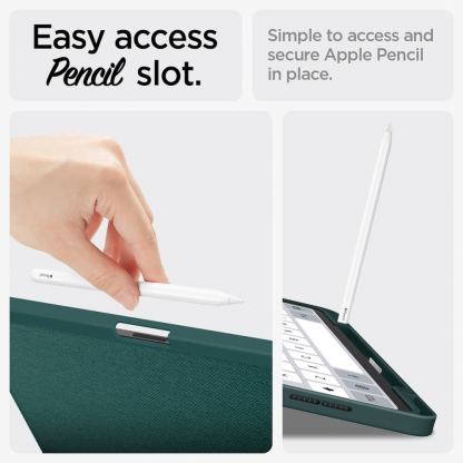 Spigen Urban Fit Case - термополиуретанов (TPU) кейс и поставка за iPad Pro 13 (2024) (зелен) 17