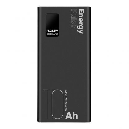 OBALME EnergyPulse Fast Charging Power Bank 10000 mAh 22.5W - преносима външна батерия с USB-C порт, и 2xUSB-A изхода (черен) 2