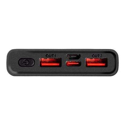 OBALME EnergyPulse Fast Charging Power Bank 10000 mAh 22.5W - преносима външна батерия с USB-C порт, и 2xUSB-A изхода (черен) 5