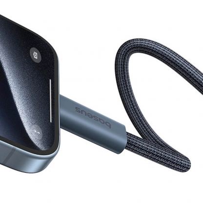 Baseus Flash USB4 USB-C to USB-C Fast Charging Cable 240W - здрав USB4 кабел с въжена оплетка за устройства с USB-C порт (100 см) (черен) 3