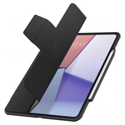 Spigen Air Skin Pro Hybrid Case - полиуретанов калъф с отделящ се кейс и поставка за iPad Pro 13 (2024) (черен-прозрачен) 7