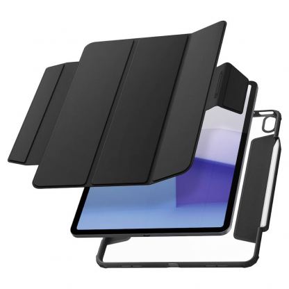Spigen Air Skin Pro Hybrid Case - полиуретанов калъф с отделящ се кейс и поставка за iPad Air 13 (2024) (черен-прозрачен) 6