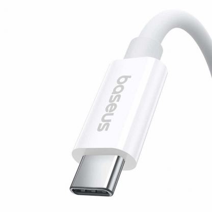 Baseus Flash USB4 USB-C to USB-C Fast Charging Cable 240W - здрав USB4 кабел с въжена оплетка за устройства с USB-C порт (100 см) (бял) 7