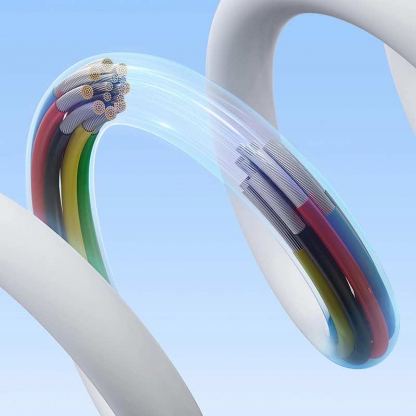 Baseus Flash USB4 USB-C to USB-C Fast Charging Cable 240W - здрав USB4 кабел с въжена оплетка за устройства с USB-C порт (100 см) (бял) 8