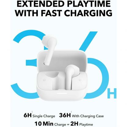 Anker Soundcore K20i TWS Semi-in-Ear Earbuds - безжични блутут слушалки със зареждащ кейс за мобилни устройства (бял) 	 2