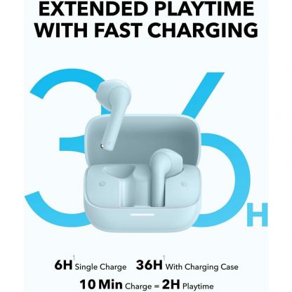 Anker Soundcore K20i TWS Semi-in-Ear Earbuds - безжични блутут слушалки със зареждащ кейс за мобилни устройства (светлосин) 	 3