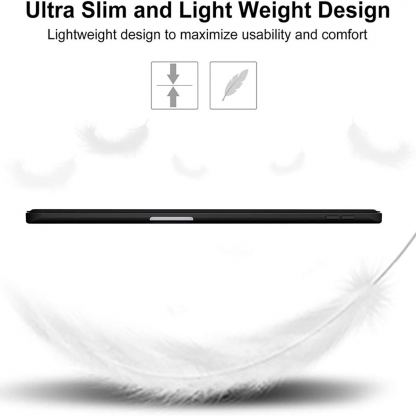 4smarts Folio Basic Case - полиуретанов калъф с поставка и отделение за Apple Pencil за iPad Pro 13 (2024) (черен) 3