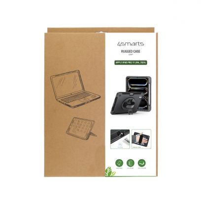 4smarts Rugged Grip Tablet Case - удароустойчив кейс за iPad Pro 11 (2024) (черен)  2