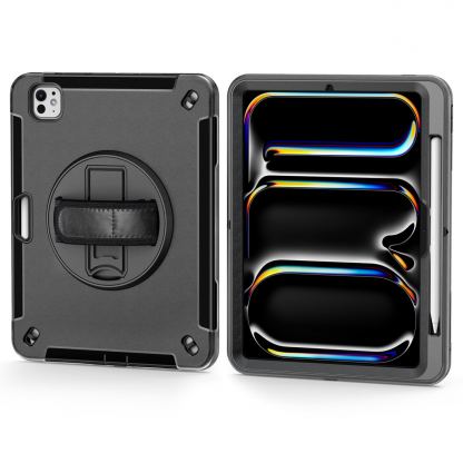 4smarts Rugged Grip Tablet Case - удароустойчив кейс за iPad Pro 11 (2024) (черен)  9
