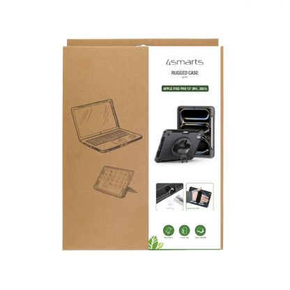 4smarts Rugged Grip Tablet Case - удароустойчив кейс за iPad Pro 13 (2024) (черен)  2