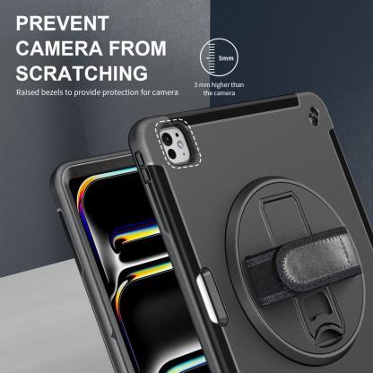 4smarts Rugged Grip Tablet Case - удароустойчив кейс за iPad Pro 13 (2024) (черен)  4