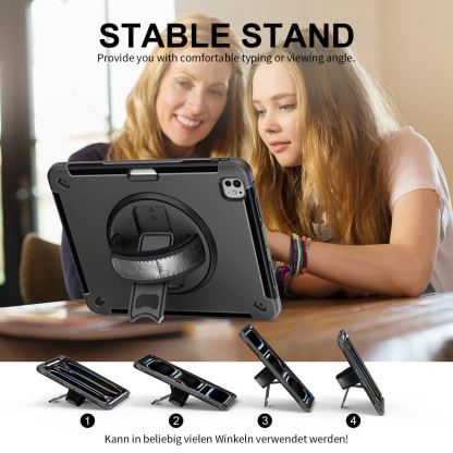 4smarts Rugged Grip Tablet Case - удароустойчив кейс за iPad Pro 13 (2024) (черен)  6