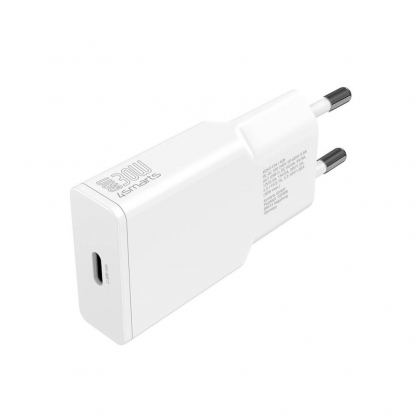 4smarts GaN 1C Slim PD Wall Charger USB-C 30W - захранване за ел. мрежа с USB-C PD изход с технология за бързо зареждане (бял)  3