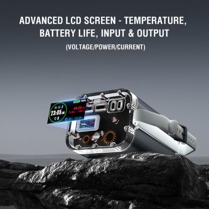 4smarts Power Bank Lucid Maxx 60000 mAh 140W - външна батерия с 2xUSB-A, 2xUSB-C и технология за бързо зареждане (сив) 6