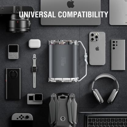 4smarts Power Bank Lucid Maxx 60000 mAh 140W - външна батерия с 2xUSB-A, 2xUSB-C и технология за бързо зареждане (сив) 8