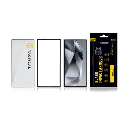 Tactical Impact Armour 5D Glass - калено стъклено защитно покритие за дисплея на Samsung Galaxy S24 Ultra (прозрачен-черен) 3