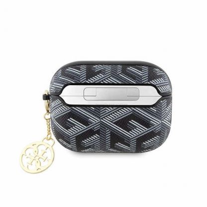 Guess AirPods Pro G Cube Charm PU Hard Case - кожен кейс с висулка за Apple AirPods Pro (черен) 2